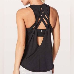 Lululemon Ready & Go Black Tank Luxtreme Mesh